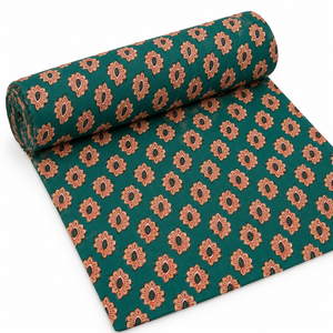 Tela de Algodón Ligera y Transpirable con Estampado Floral, Base Blanca, para Camisas, Cortinas, Bolsos y Costura - Product Image 2
