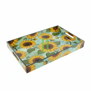 Bandeja de Servir Bohemia de Bambú Ecológico de Vietnam, Acabado Mate y Brillante, Alta Calidad, Precio Directo de Fábrica, OEM, Diseño Festoneado para Bar - Product Image 1