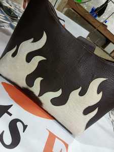 Bolso de Mano Personalizado SF 1228 para Mujer, de Cuero Genuino con Diseño de Llama, Pelo de Vaca, Estilo Vintage, Bolso de Hombro - Product Image 5