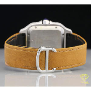 Reloj de Diseño para Hombre, Estilo Hip Hop, con Diamantes Cultivados en Laboratorio VVS, Chapado en Oro, Caja de Plata 925, Correa de Cuero, Venta al Por Mayor - Product Image 5