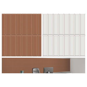 Carreaux muraux texturés et émaillés 300x300 |   Décor en porcelaine architecturale pour les murs d'entrée et de hall d'un immeuble d'appartements de luxe - Product Image 2