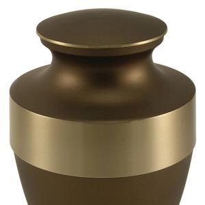 Rustic Bronze Large Size Brass Adult Cremation Urn for Ashes Brown Colour With Matte Gold Finish Funeral Ceremony Burial Jars - Product Image 6