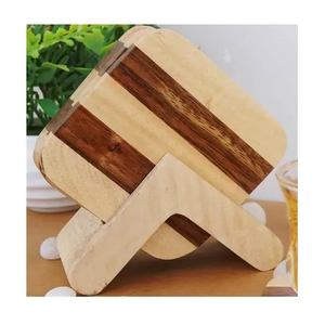 Posavasos de Madera de Estilo Clásico Indio de Alta Calidad, Color Marrón con Diseño Elegante, Gran Venta para Uso en Mesa del Hogar - Product Image 4