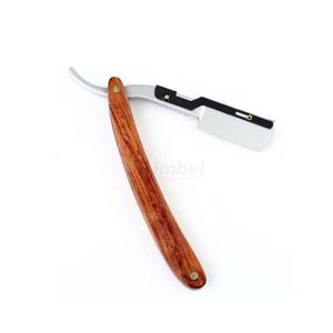 Rasoir droit noir minimaliste de qualité salon, outil de rasage en acier inoxydable, shavette de barbier OEM ODM - Product Image 6