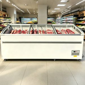 <span class=keywords><strong>Congélateur</strong></span> horizontal commercial à refroidissement direct avec porte coulissante en verre, pour glaces, viandes, etc., pour supermarchés - Product Image 5