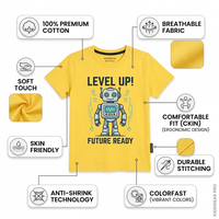 T-shirt en coton jersey de haute qualité pour homme, à manches courtes et col rond, imprimé avec un personnage de robot mignon, couleur personnalisée, 180 grammes