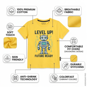 Camiseta de Algodón de Cuello Redondo y Manga Corta para Hombre, con Estampado de Personaje Robot, Color Personalizado, Impresión por Transferencia de Calor, Tela de 180g, Estilo Casual - Product Image 5