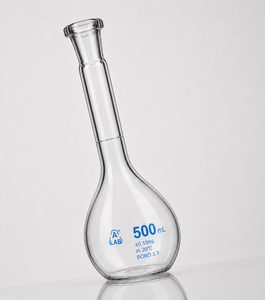 Fiole volumétrique en verre borosilicate de classe A de 500 ml avec bouchon en PE pour la mesure chimique en laboratoire - Product Image 5