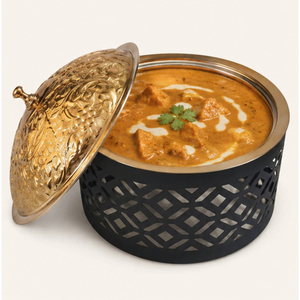 Classic Gold Plated Stainless Steel Hot Pot Casserole Modern Design Insulated Food Warmer for Weddings Buffets and Catering - Product Image 6