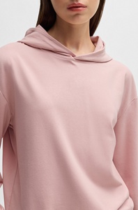 ชุดวอร์มผ้าเจอร์ซีย์สำหรับเด็กผู้หญิงชุดวอร์มมีฮู้ดและกางเกงวอร์มสีชมพูอ่อน - Product Image 5