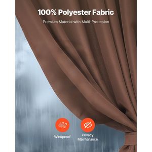 Tende per Gazebo da Esterno, 4 Pannelli Laterali con Cerniere per la Privacy, Compatibili con la Maggior Parte dei Gazebo 10FT X 10FT X 6.9FT, Accessori per Tende - Product Image 3