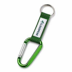 Custom Promotional Carabiner Keychain Aluminum <b>Key</b> <b>Ring</b> with Laser <b>Engraved</b> Logo for Corporate Gifts Wholesale - Product Image 1
