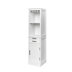 Mobile Bar Modulare per Vini in Colore Bianco con Ripiani e Vetrina per Sala da Pranzo - Product Image 6