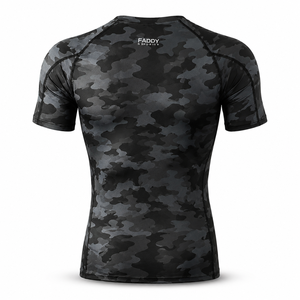 T-shirt de sport camouflage personnalisé pour homme, séchage rapide, compression, entraînement, fitness, musculation, haut de sport à manches courtes - Product Image 2