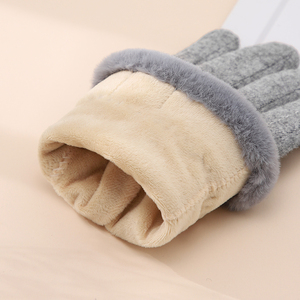 Gants en laine mélangée pour femmes |   Gants doux et chauds quatre saisons avec fonction tactile pour la détection des aiguilles, parfaits pour les activités de plein air et le quotidien - Product Image 2