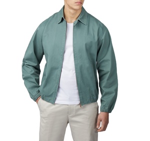 Vêtements de travail d'hiver à fermeture éclair pour l'extérieur veste de travail en toile personnalisée en jean pour hommes veste de travail décontractée respirante aux poignets élastiques de couleur unie - Product Image 6