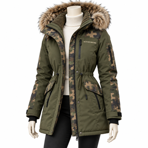 <b>Lightweight</b> <b>Womens</b> Outdoor Parka <b>Coat</b> Warm <b>Coat</b> with Cotton Filling Casual Plus Size Sports Jacket Wholesale - Product Image 5