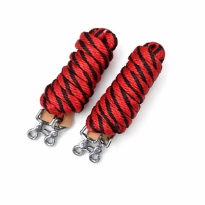 Nylon Horse <b>Lead</b> Rope 8 ft with Scissor Snap Hook Braided Durable Soft Grip <b>Training</b> <b>Lead</b> Strong Tack - Product Image 2