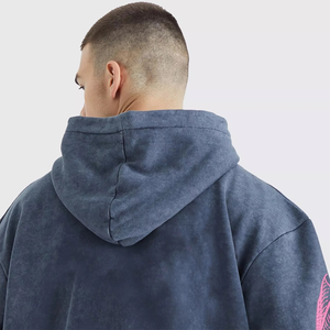 Sudadera con Capucha Personalizada para Hombre, Estampada con Efecto Ácido, 100% Algodón, Oversize, Forro Polar Transpirable, Efecto Desgastado por el Sol - Product Image 6