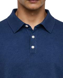 Sudadera Polo Personalizada Azul Marino para Hombre, Manga Larga, Cuello Tipo Polo, Mezcla de Algodón, Informal, Otoño Invierno, OEM, Venta al Por Mayor - Product Image 5