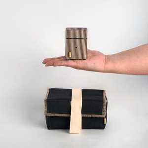 Fine Quality Hand-Made Wooden Incense Burner Bamboo Aromatic <b>Diffuser</b> Black <b>With</b> White Rope Wrap All-Season Decorative Craft - Product Image 1