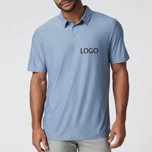 Casual Men Collared T Shirt With Custom Logo Print, Premium Men Turn <b>Down</b> Collar Tee With Embroidered Logo Solid Color Designing - Product Image 1