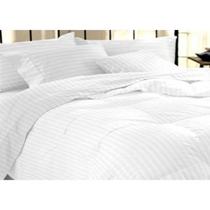 Edredón Queen GCottonStripe220TC de 90x100 Pulgadas, Ropa de Cama Suave y Cálida para Hogar y Hotel, Ligero con Relleno de Poliéster, Tamaño Individual - Product Image 1