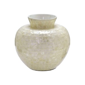 High Quality Handmade Mother of Pearl Inlay Vase Decorative Floral Centerpiece for Luxury Residential Interior Decor - Product Image 1