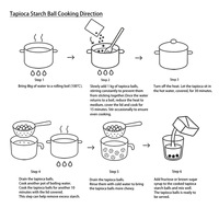 Fabricant taïwanais Ingrédients thé au lait 3Kg Perles de tapioca Boule d'amidon de tapioca