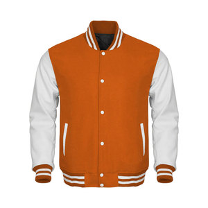OEM Manufacturer High Quality Varsity <b>Jacket</b> Men Embroidery <b>Leather</b> Sleeves Custom Baseball Letterman <b>Jacket</b> - Product Image 1