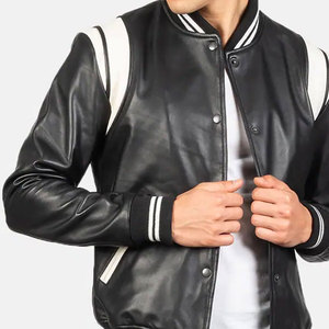 Veste Homme en Laine et Cuir Style Rétro – Blouson Teddy à Capuche Personnalisable avec Logo Brodé – Nouvelle Collection en Promotion - Product Image 4
