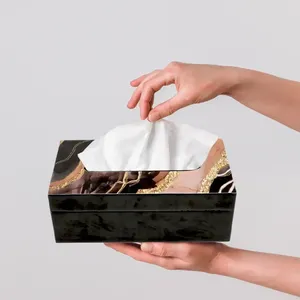 Boîte à mouchoirs en résine faite à la main, décorative moderne et durable, pour la maison, le bureau ou la table, par madiha art - Product Image 6