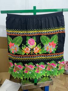 Women's Vintage A-Line <b>Pleated</b> Anti-Wrinkle Soft 100% Polyester Solid Pattern <b>Mini</b> <b>Skirt</b> Discharge Printed Knitted Lower Hem - Product Image 6