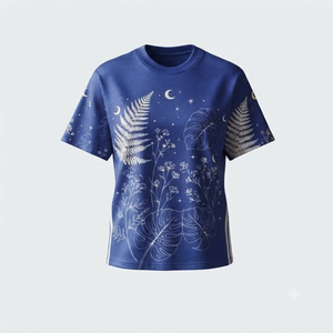Women's Brown <b>Star</b> Print Crew Neck T-<b>Shirt</b> Regular Fit Short Sleeve Casual Jersey Knitted 100% Organic Cotton Breathable Quick - Product Image 2