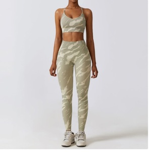 Custom Wholesale Fitness Clothes For Gym Wear Women Sets <b>Yoga</b> <b>Jackets</b> Workout Leggings Sports Bra Top Sportswear Sets - Product Image 5