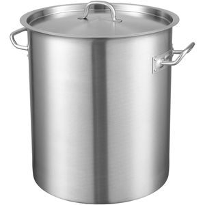 Pentola in Acciaio Inox da 42 Qt con Diametro di 30cm e Capacità di 5L - Grado Commerciale Resistente - Product Image 6