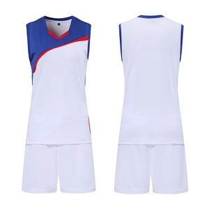 Nouvel ensemble d'uniformes de volley-ball unisexe personnalisables, légers et respirants en polyester/nylon, grandes tailles, faible MOQ, fabriqués sur mesure - Product Image 4