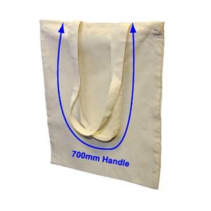 Custom Logo Cotton Canvas Tote <b>Bag</b> | Heavy Duty Reusable Shopping Grocery Carry <b>Bag</b> with Long Handles for Wholesale Export Print - Product Image 4
