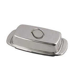 Beurrier en acier inoxydable de haute qualité, écologique, moderne et minimaliste, avec couvercle rabattable, pour la maison et la restauration - Product Image 2
