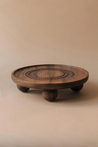 Solid Wooden Handmade Polished Modern Presentation Pedestal Decorative Display <b>Stage</b> Cake Holder Serving <b>Platform</b> Tabletop Home - Product Image 6