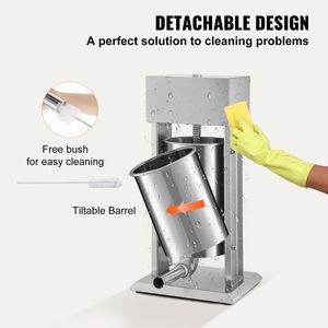 Machine à saucisses électrique 260W, grande capacité 15L, vitesse variable, en acier inoxydable 304, pour usage domestique - Product Image 6