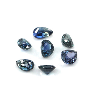 Saphirs bleus naturels non traités, taille poire 3x4mm, pierres précieuses de saphir bleu naturel facettées pour la création de bijoux - Product Image 4
