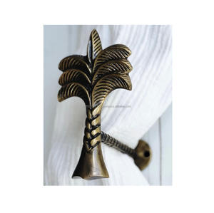 Stylish wall <b>hooks</b> in <b>antique</b> <b>brass</b> with beautiful craftsmanship perfect for entryways and bathroom decor - Product Image 1