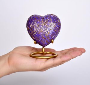 Premium Brass Heart Shape Memorial Cremation Keepsake <b>Urn</b> Ash Holder Crafted With Artistic Elegant Appearance - Product Image 4