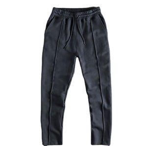 Pantalon de survêtement tricoté pour homme, qualité supérieure, décontracté, coupe oversize, en coton, infroissable, multi-poches, avec braguette zippée, taille mi-haute, pour la gym - Product Image 1