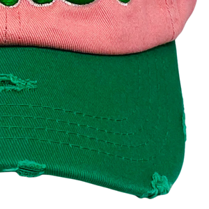 Gorra Deportiva PHIRST Rosa y Verde, Personalizada con Bordado, Ajustable, Unisex, de Algodón, Estilo Béisbol, Moda Urbana, OEM - Product Image 4