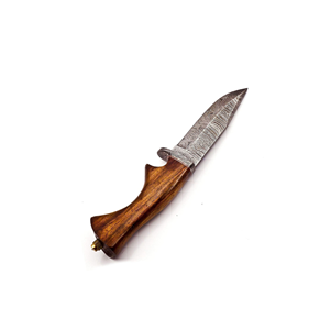 Cuchillo Bowie de Acero de Damasco con Mango de Palisandro de PAK ENTERPRISES, Envío Rápido, Hoja Fija para Supervivencia y Caza al Aire Libre - Product Image 2