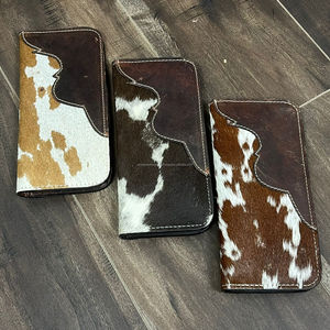 Cartera larga de piel de vaca auténtica personalizada de calidad superior para hombre, carteras plegables delgadas para tarjetas de crédito con bolsillos con cremallera para hombre - Product Image 5