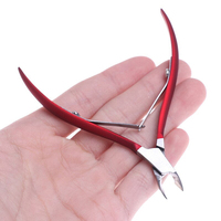 Professional Stainless Steel Cuticle Nipper Matte Black Red Handle Nail Cutter Double Spring Dead Skin Trimmer Scissor Wholesale