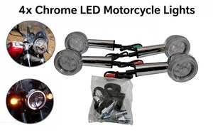 Intermitentes LED Cromados Delanteros y Traseros de la Mejor Calidad para Super Meteor 650, Shotgun 650, Hunter, Accesorios para Motocicletas Disponibles para la Venta - Product Image 5